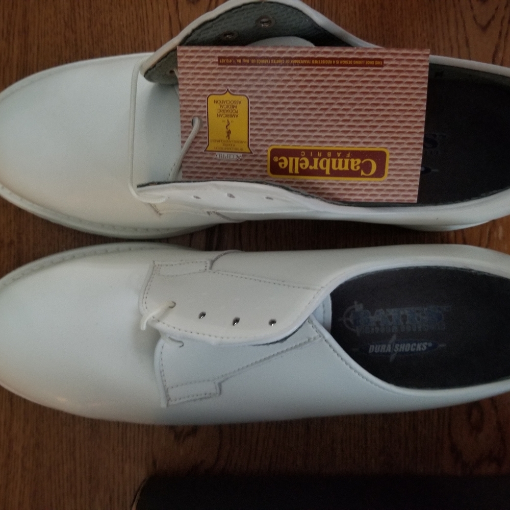 Bates lights white uniform shoes